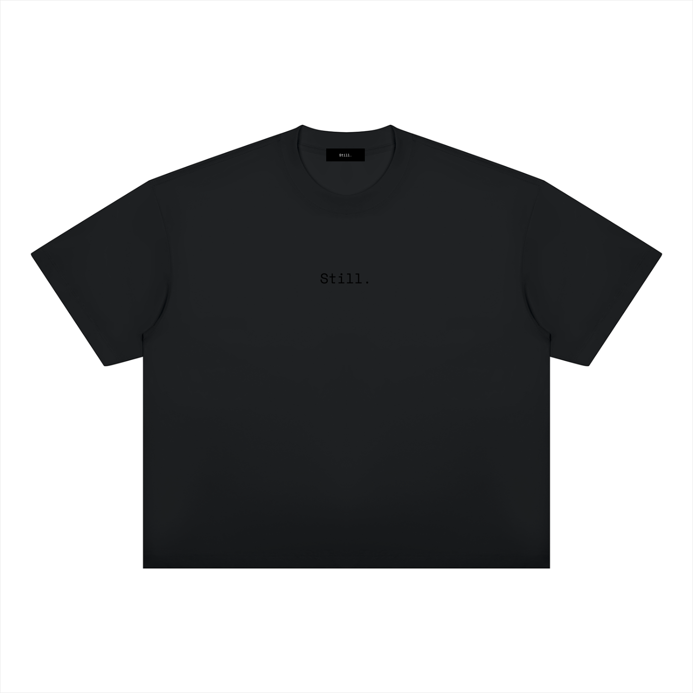 STILL. Boxy Drop Shoulder T-Shirt — midweight cotton-blend boxy tee