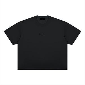 STILL. Boxy Drop Shoulder T-Shirt — midweight cotton-blend boxy tee