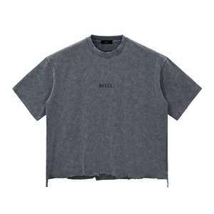 Snow Wash Raw-Hem Boxy T-shirt image 6