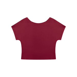 STILL. Women's Open Back Top — cropped stretch-cotton open back top