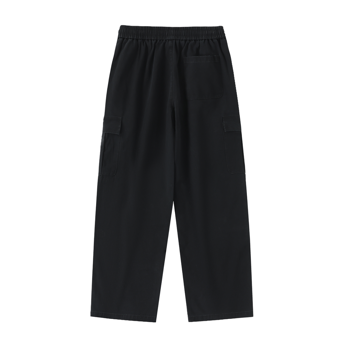 Still. Drawstring Waist Straight Leg Cargo Pants
