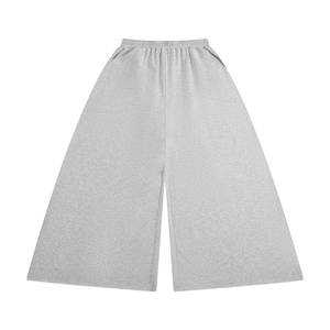 STILL. Women's Raw Edge Wide Leg Sweatpants in Grey