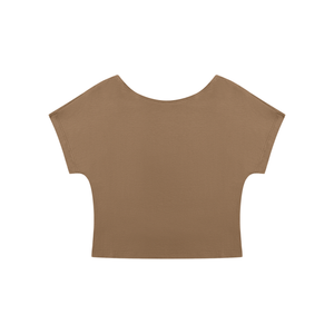 STILL. Women's Open Back Top — cropped stretch-cotton open back top