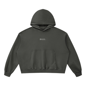 STILL. Boxy Vintage Wash Hoodie — garment-washed cotton hoodie