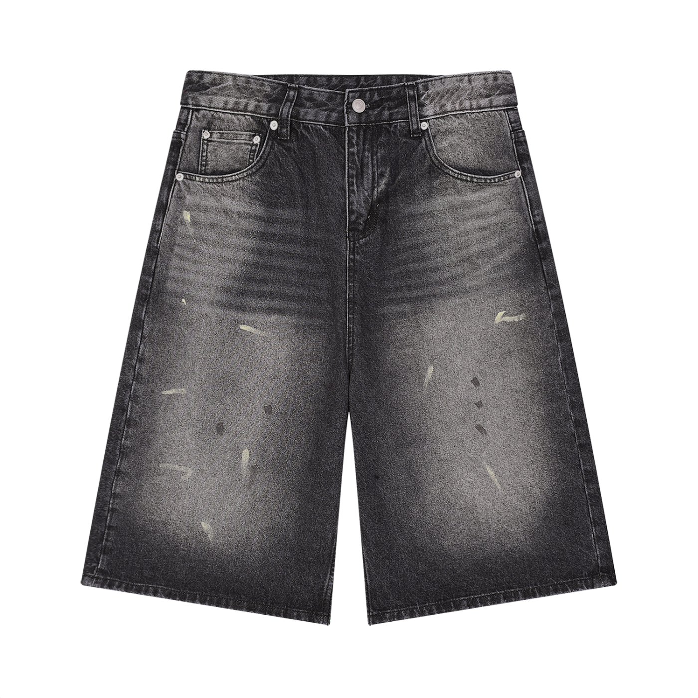 STILL. Men's Vintage Wash Denim Shorts — heavyweight washed denim