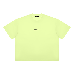 STILL. Boxy Drop Shoulder T-Shirt — midweight cotton-blend boxy tee