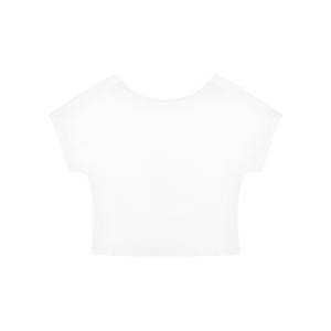 STILL. Women's Open Back Top — cropped stretch-cotton open back top