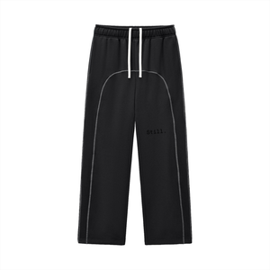 Contrast-Stitched Fleece Sweatpants image 1