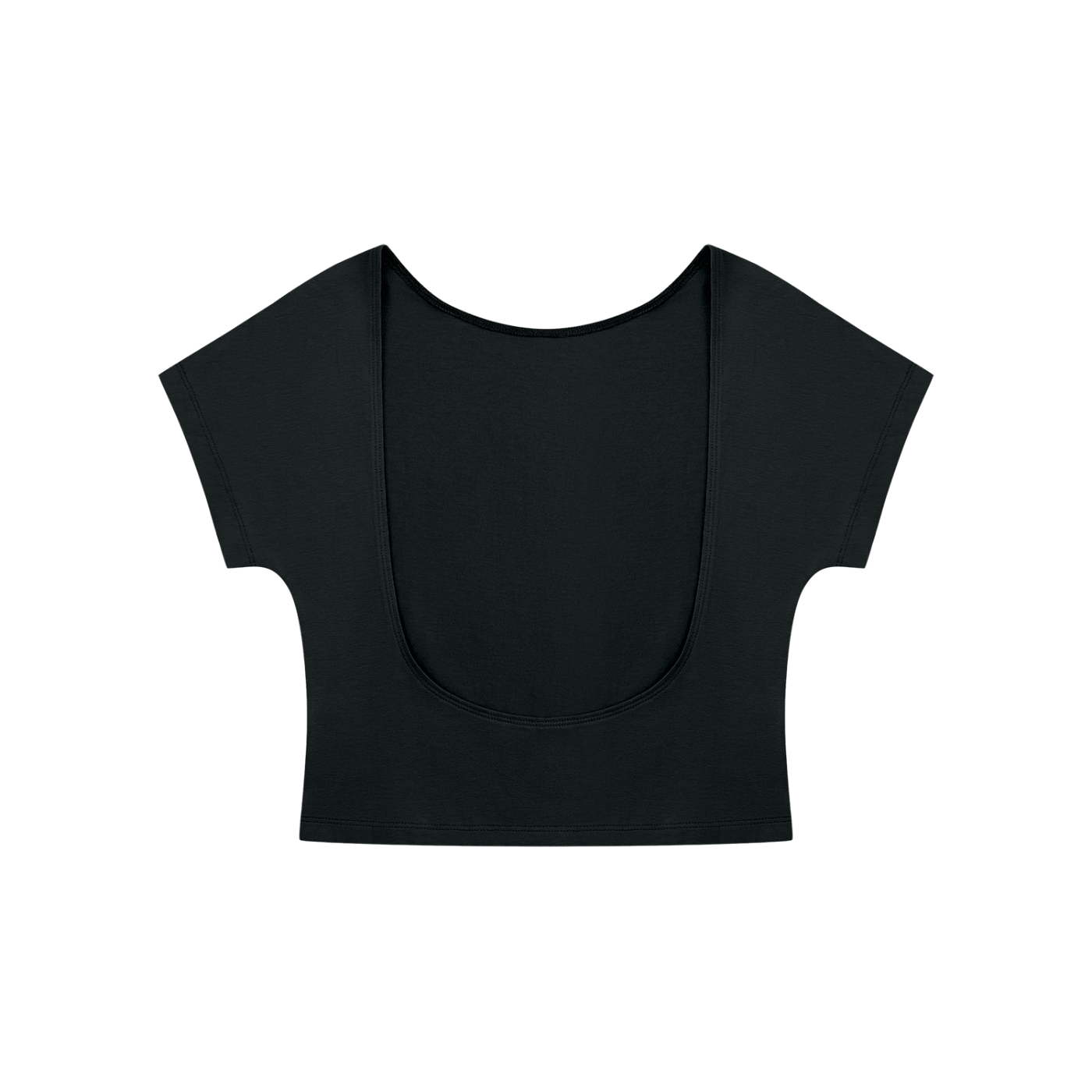 STILL. Women's Open Back Top — cropped stretch-cotton open back top