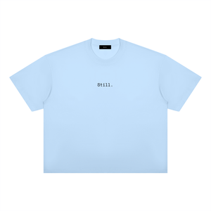 STILL. Boxy Drop Shoulder T-Shirt — midweight cotton-blend boxy tee