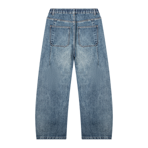 STILL. Unisex Vintage Wash Barrel Leg Jeans, additional view