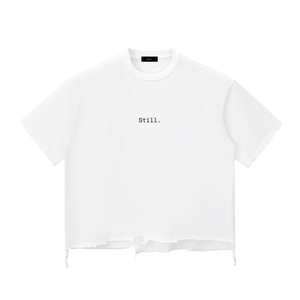 Snow Wash Raw-Hem Boxy T-shirt image 5