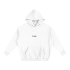 Still. Oversize Fleeced Hoodie — White, front view