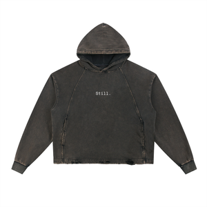 Vintage Washed Frayed-Hem Hoodie image 5