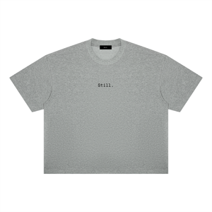 STILL. Boxy Drop Shoulder T-Shirt — midweight cotton-blend boxy tee