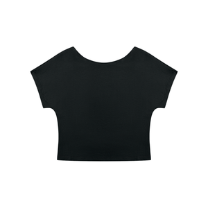 STILL. Women's Open Back Top — cropped stretch-cotton open back top