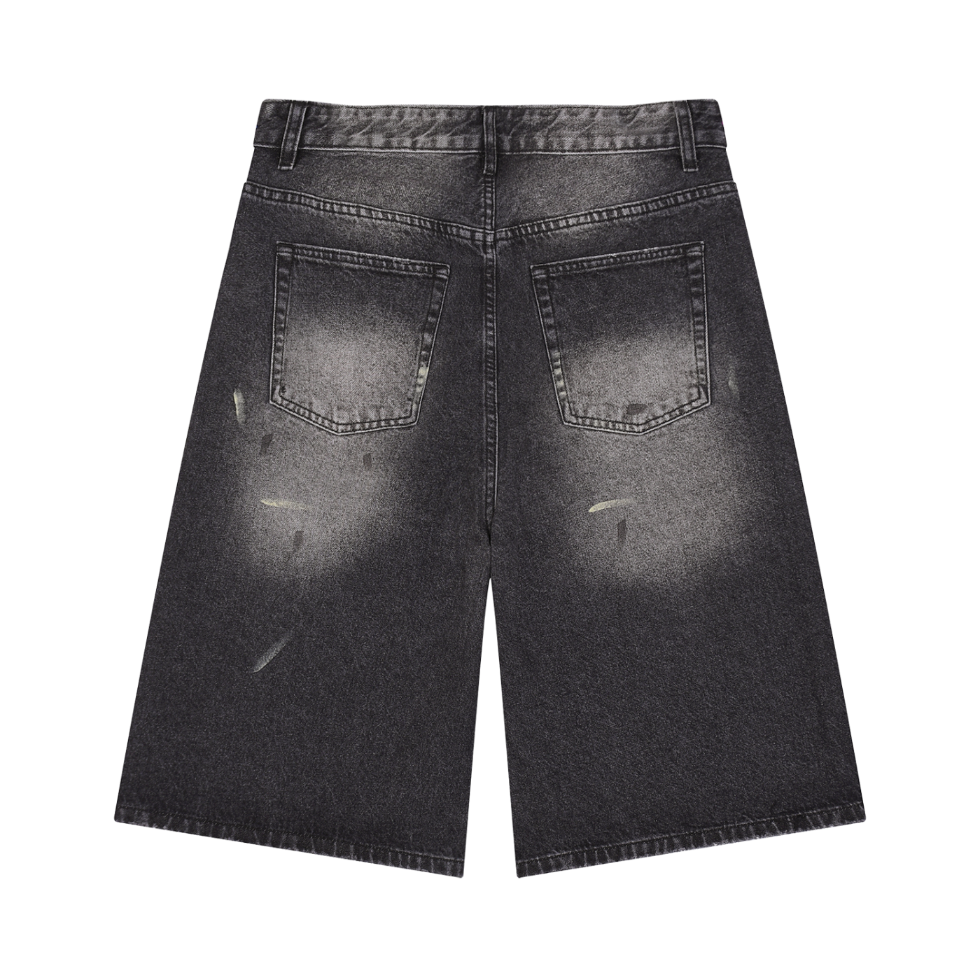 STILL. Men's Vintage Wash Denim Shorts — heavyweight washed denim