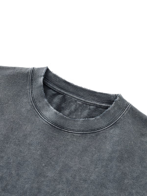 Snow Wash Raw-Hem Boxy T-shirt image 3