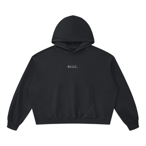 STILL. Boxy Vintage Wash Hoodie — garment-washed cotton hoodie