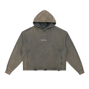Vintage Washed Frayed-Hem Hoodie image 0