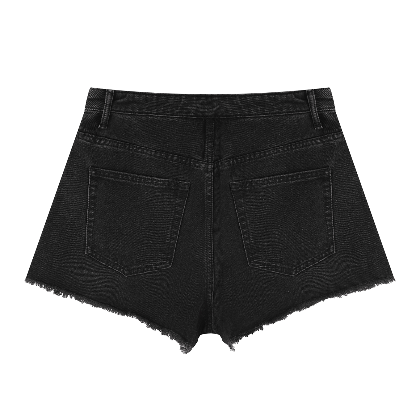 STILL. Women's High Rise Denim Shorts — vintage wash denim shorts