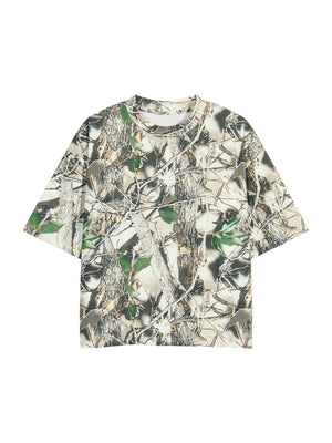 STILL. Unisex Tree Camo Boxy T-Shirt in Tree Camo