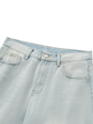STILL. Men's Light Wash Wide Leg Jeans, additional view