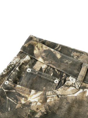 STILL. Men's Tree Camo Shorts, detail view