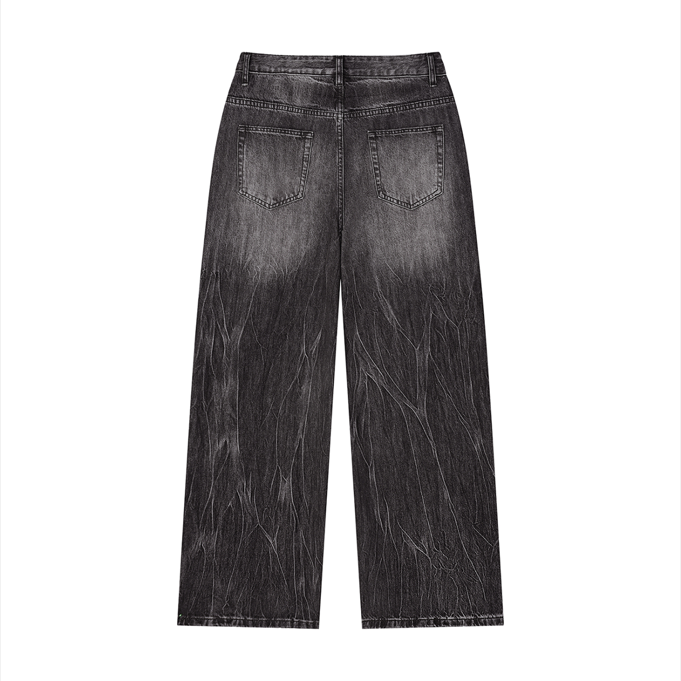 STILL. Men's Vintage Wash Wide Leg Jeans — heavyweight washed denim