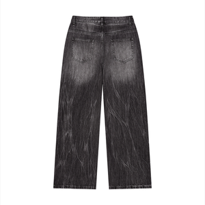 STILL. Men's Vintage Wash Wide Leg Jeans — heavyweight washed denim