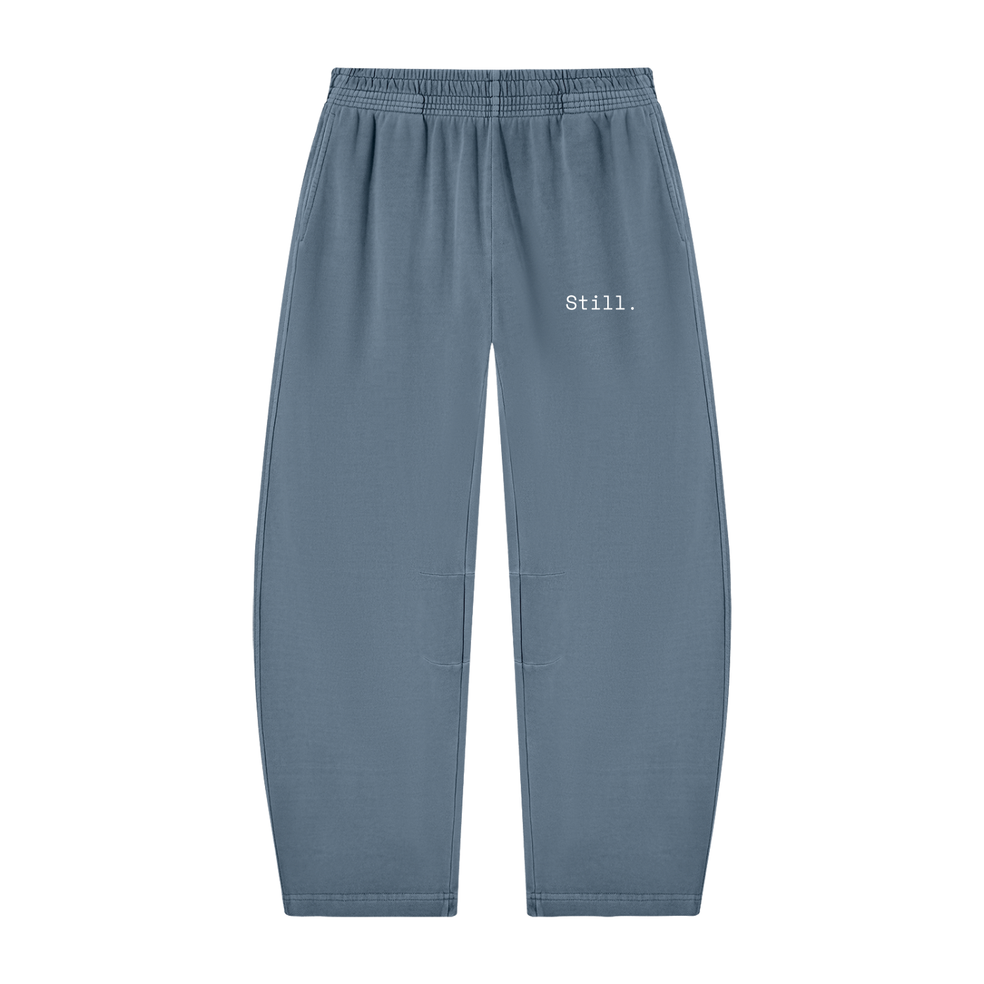 STILL. Vintage Wash Barrel Leg Sweatpants — washed cotton barrel leg sweatpants