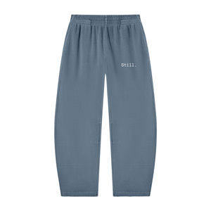 STILL. Vintage Wash Barrel Leg Sweatpants — washed cotton barrel leg sweatpants