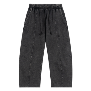 Snow Wash Drawstring Cotton Pants image 0