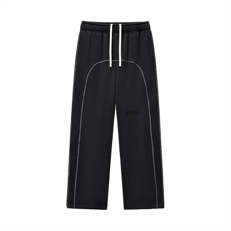 STILL. Contrast Stitch Fleece Sweatpants — 350 gsm fleece sweatpants with contrast stitching