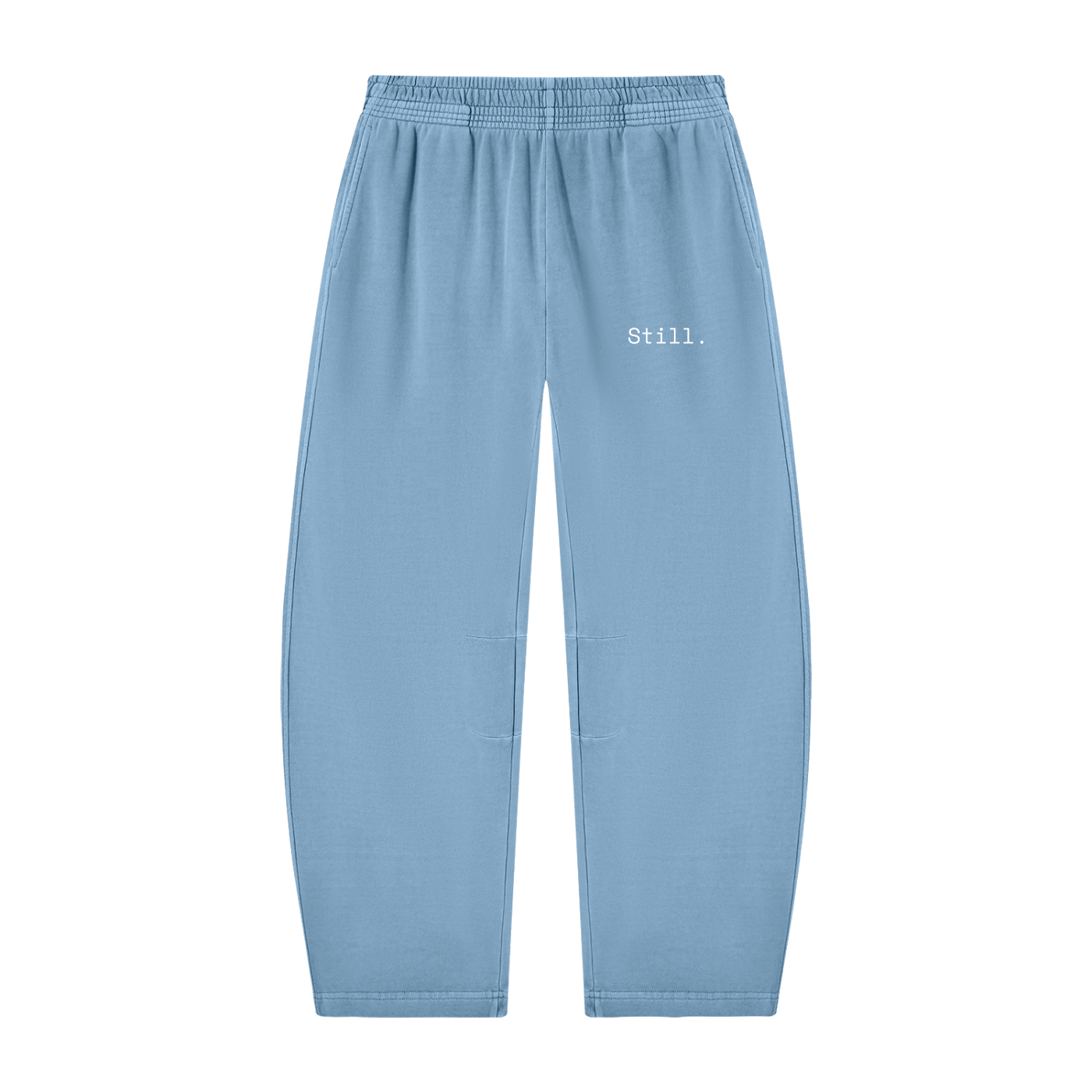 STILL. Vintage Wash Barrel Leg Sweatpants — washed cotton barrel leg sweatpants