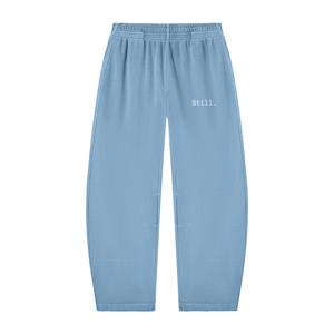 STILL. Vintage Wash Barrel Leg Sweatpants — washed cotton barrel leg sweatpants