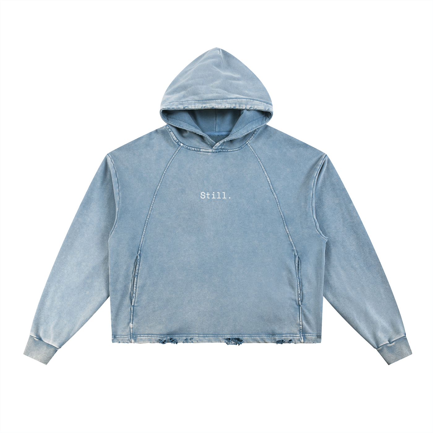Vintage Washed Frayed-Hem Hoodie image 4