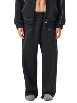 Contrast-Stitched Fleece Sweatpants image 0
