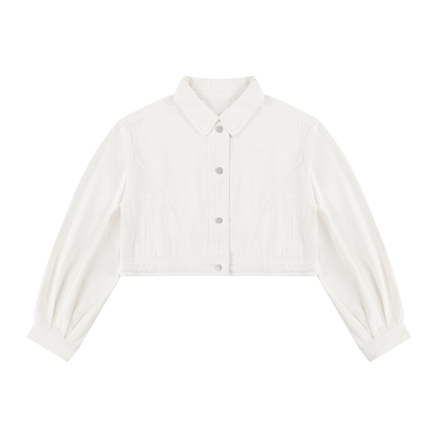 STILL. Women's Crop Denim Jacket — heavyweight cotton crop denim jacket