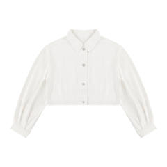 STILL. Women's Crop Denim Jacket — heavyweight cotton crop denim jacket