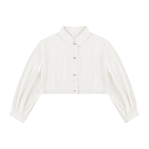 STILL. Women's Crop Denim Jacket — heavyweight cotton crop denim jacket