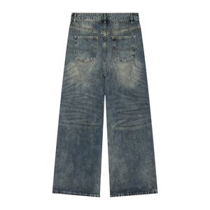 STILL. Men's Pleated Wide Leg Jeans, additional view