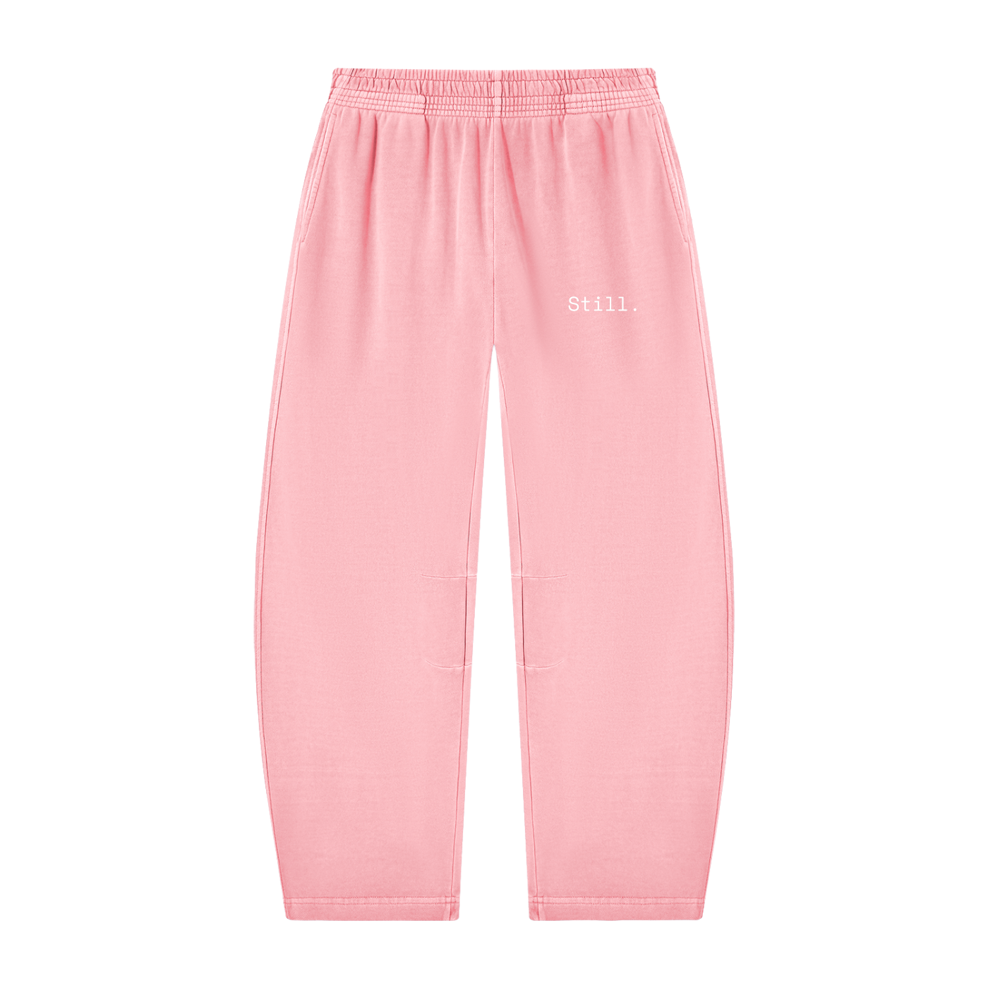 STILL. Vintage Wash Barrel Leg Sweatpants — washed cotton barrel leg sweatpants