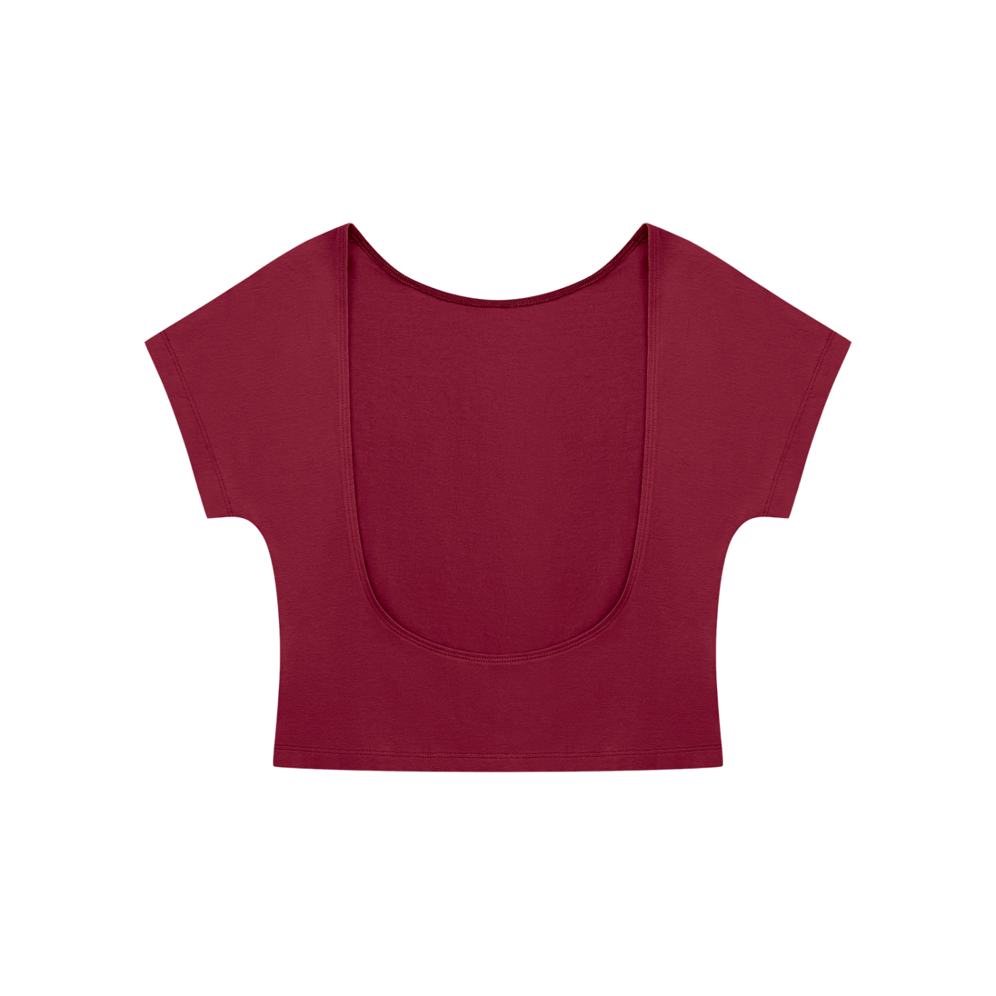 STILL. Women's Open Back Top — cropped stretch-cotton open back top