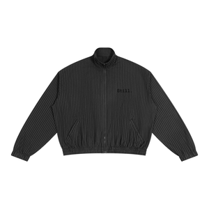 STILL. Striped Zip Track Jacket — lightweight striped track jacket