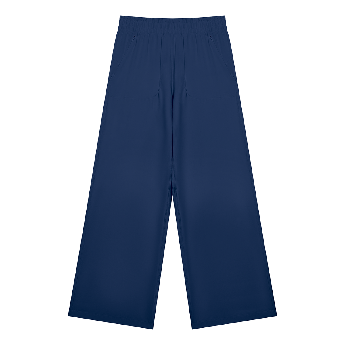 STILL. Women's High Waisted Wide Leg Yoga Pants in Navy Blue
