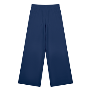 STILL. Women's High Waisted Wide Leg Yoga Pants in Navy Blue