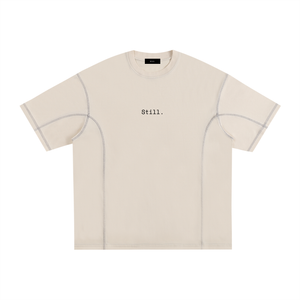 Streetwear Contrast-Stitched Cotton T-Shirt image 2