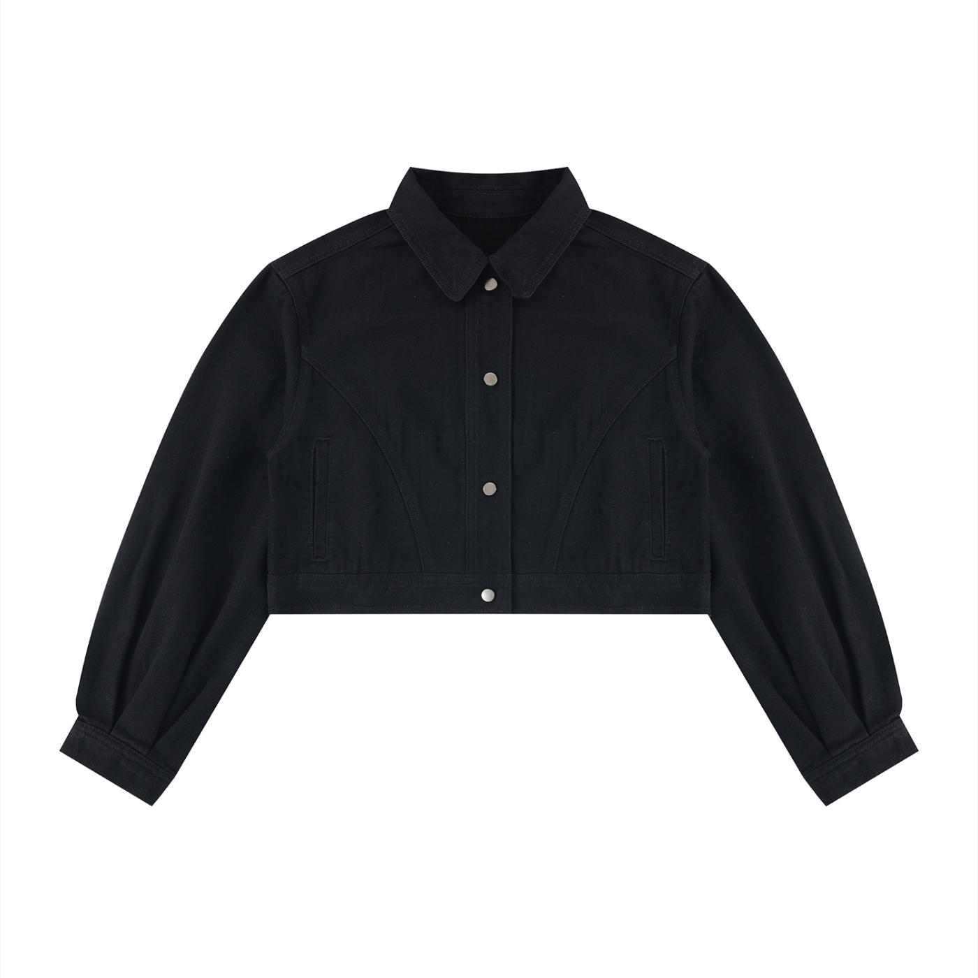 STILL. Women's Crop Denim Jacket — heavyweight cotton crop denim jacket