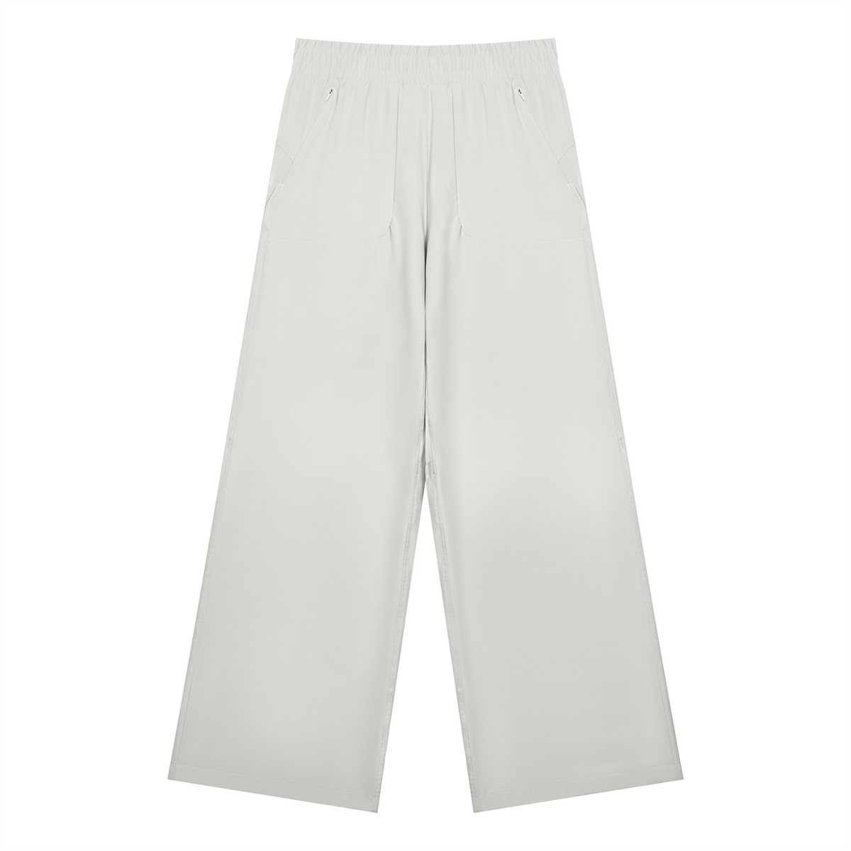 STILL. Women's High Waisted Wide Leg Yoga Pants in Light Grey